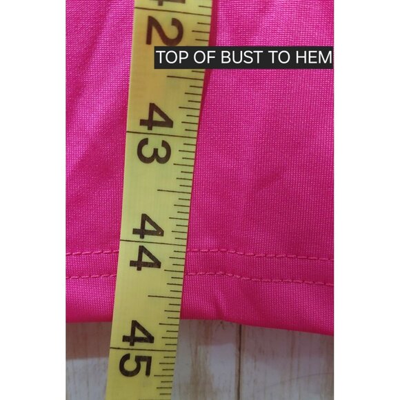 NWT Micas Hot Pink Spaghetti Strap Midi Dress With Bustier Detail Size Small - Picture 5 of 8